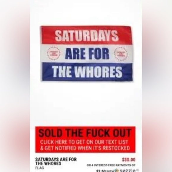 ALF - FLAG - SATURDAY ARE FOR THE WHORES💎 - Picture 2 of 2